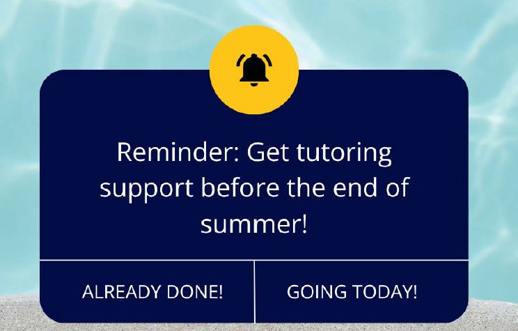 Reminder about summer tutoring available to students