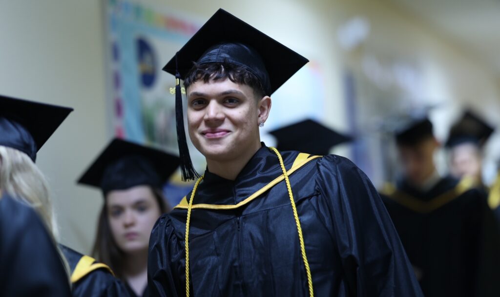 GBCC 2026 graduation - students lining up before ceremony