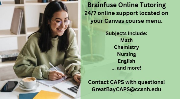 Brainfuse Tutoring Support online through Canvas