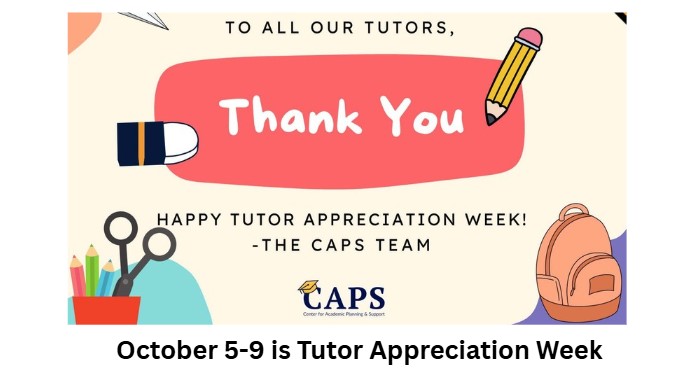 October 5-9 2026 is Tutor Appreciation Week