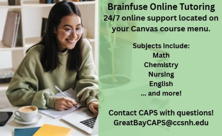 Brainfuse Tutoring Support online through Canvas