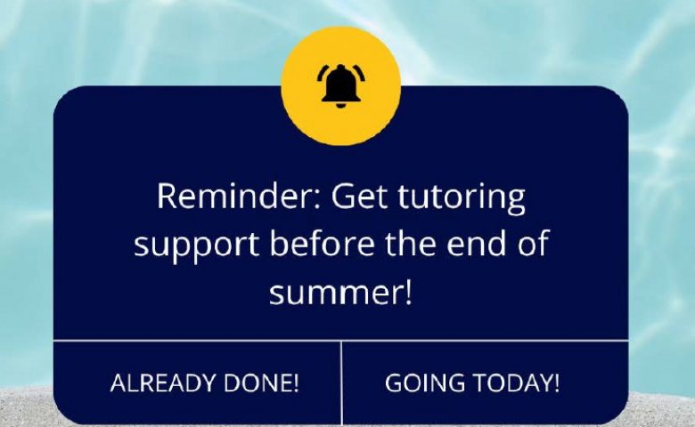 Reminder about summer tutoring available to students